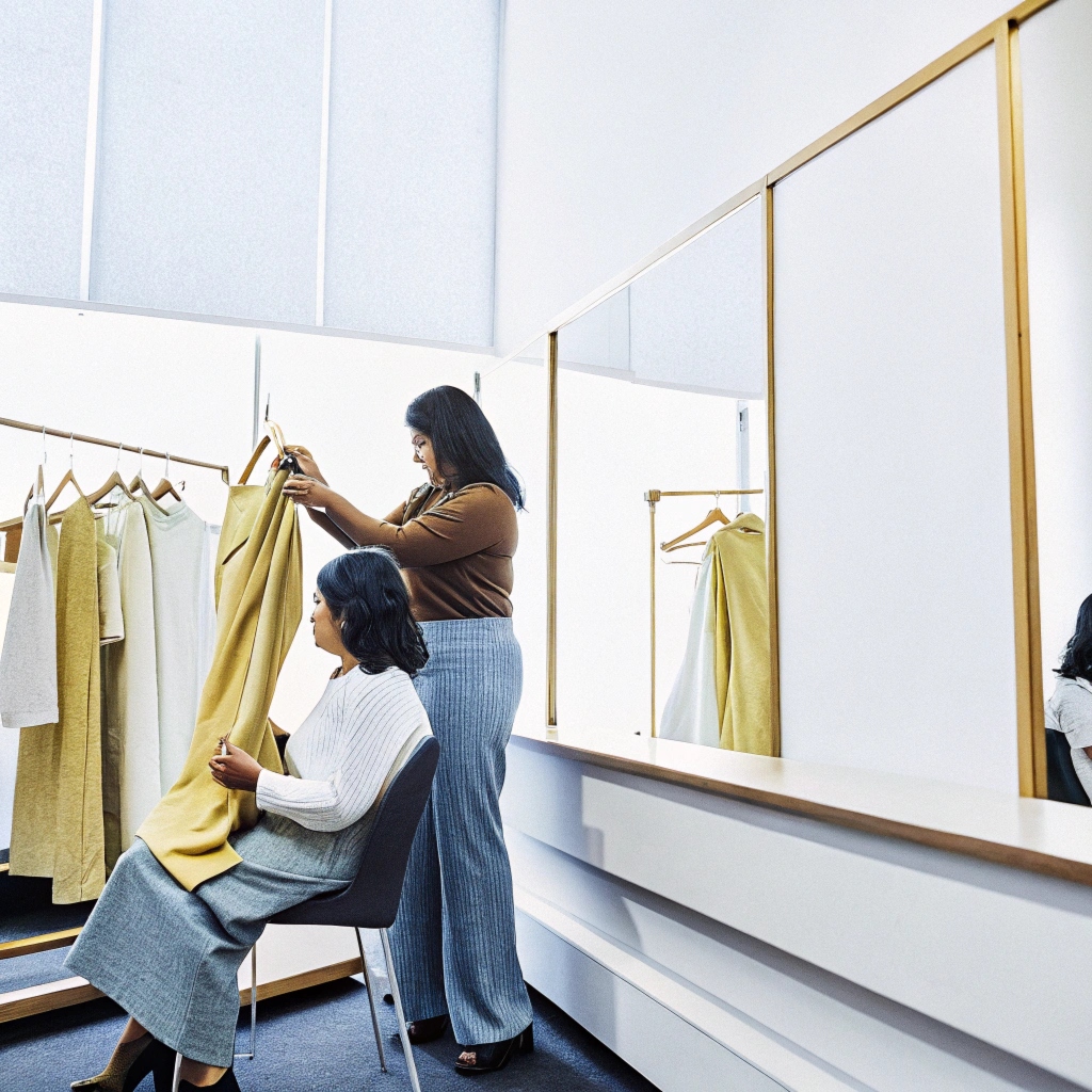 Stylish clothing consultation session